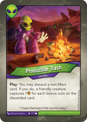 Productive Trash, a KeyForge card illustrated by Jeferson Cordeiro