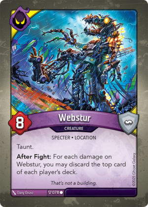Webstur, a KeyForge card illustrated by Dany Orizio