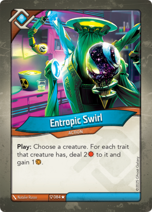 Entropic Swirl, a KeyForge card illustrated by Natalie Russo