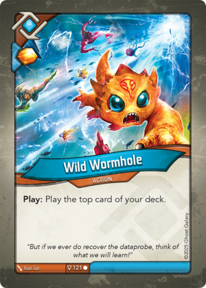 Wild Wormhole, a KeyForge card illustrated by Ivan Tao