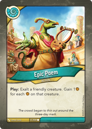 Epic Poem, a KeyForge card illustrated by Tomek Larek