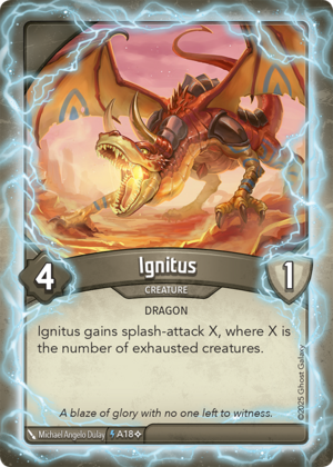 Ignitus (Anomaly), a KeyForge card illustrated by Michael Angelo Dulay