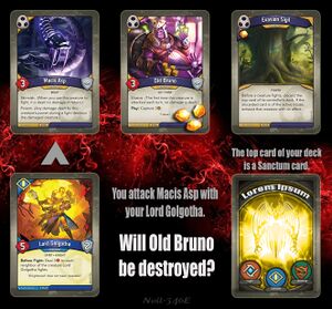 The interaction between Evasion Sigil and Before Fight effects