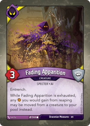 Fading Apparition, a KeyForge card illustrated by Leo Sá