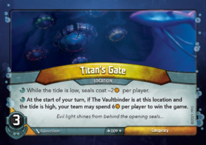 Titan’s Gate, a KeyForge card illustrated by BalanceSheet