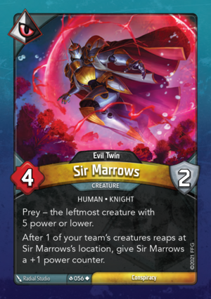 Sir Marrows (Evil Twin), a KeyForge card illustrated by Radial Studio
