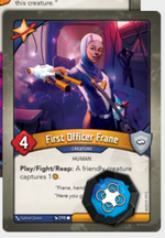 First Officer Frane with a ward status counter