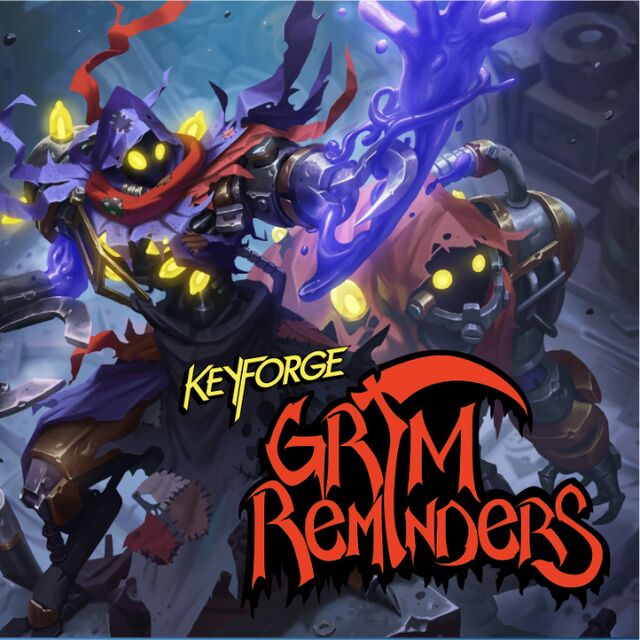 KeyForge Grim Reminders – Deck Display 12 Jeux Uniques, Nouvelle Maison Geistoid, Effets Scrap Et Hantise, Par Richard Garfield