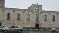 Graffiti in 2019 on the Armenian sports club building saying that Karabakh is Azerbaijan.