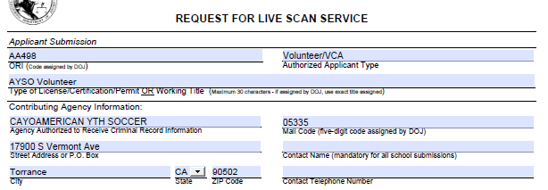 Live Scan Tips - AYSO Wiki