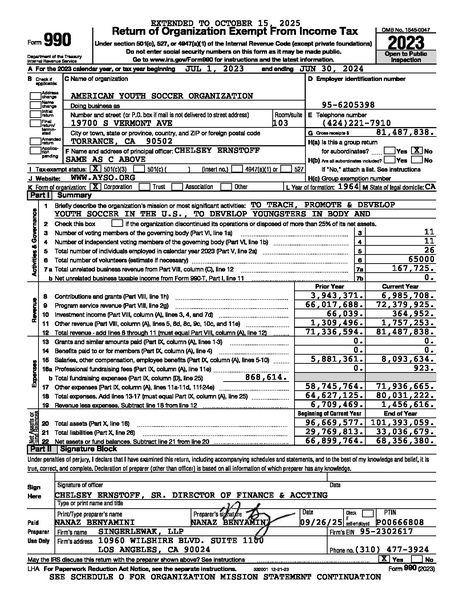 File:2023 AYSO Tax Return 990 Year End 06302024.pdf