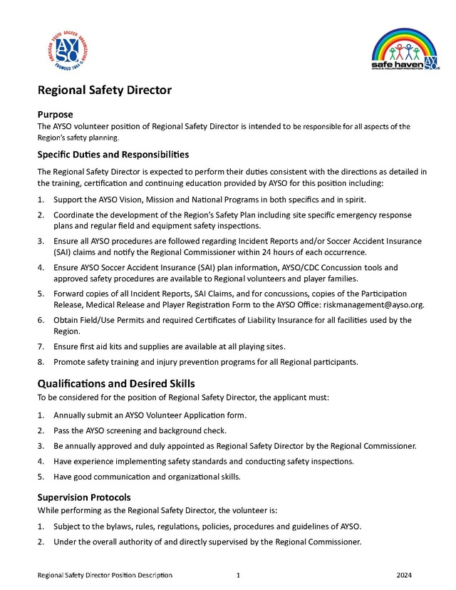 File2024 Regional Safety Director Postion Description.pdf AYSO Wiki