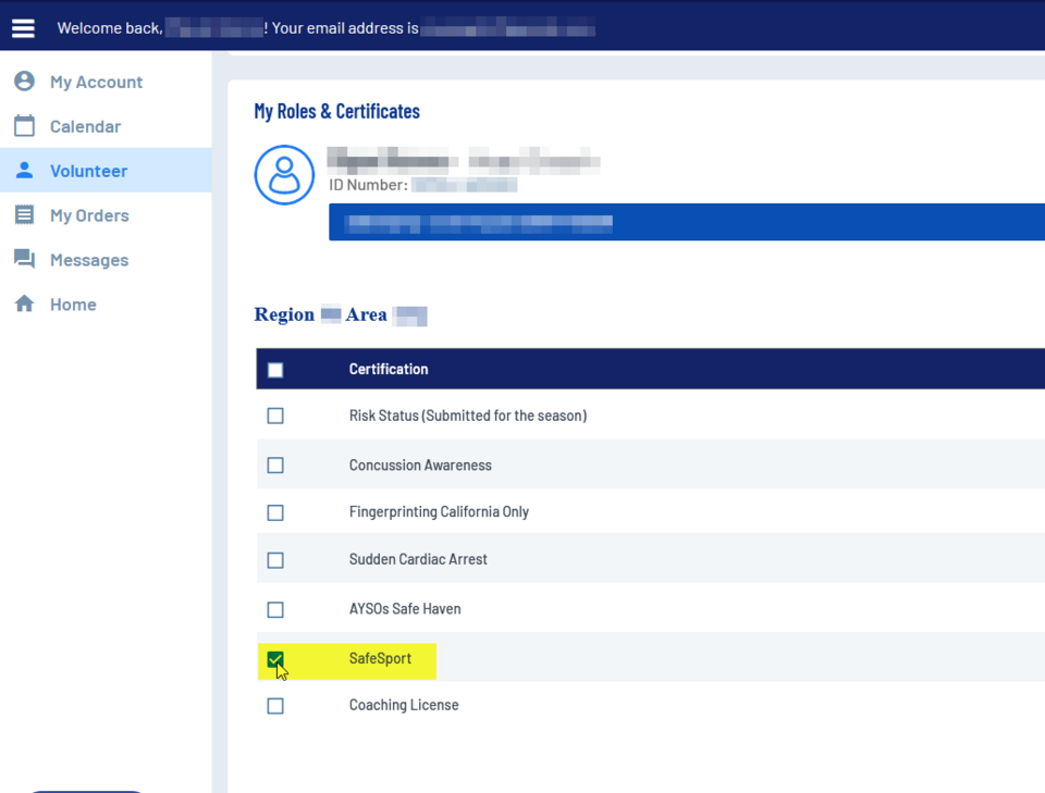 Registering for SafeSport AYSO Wiki