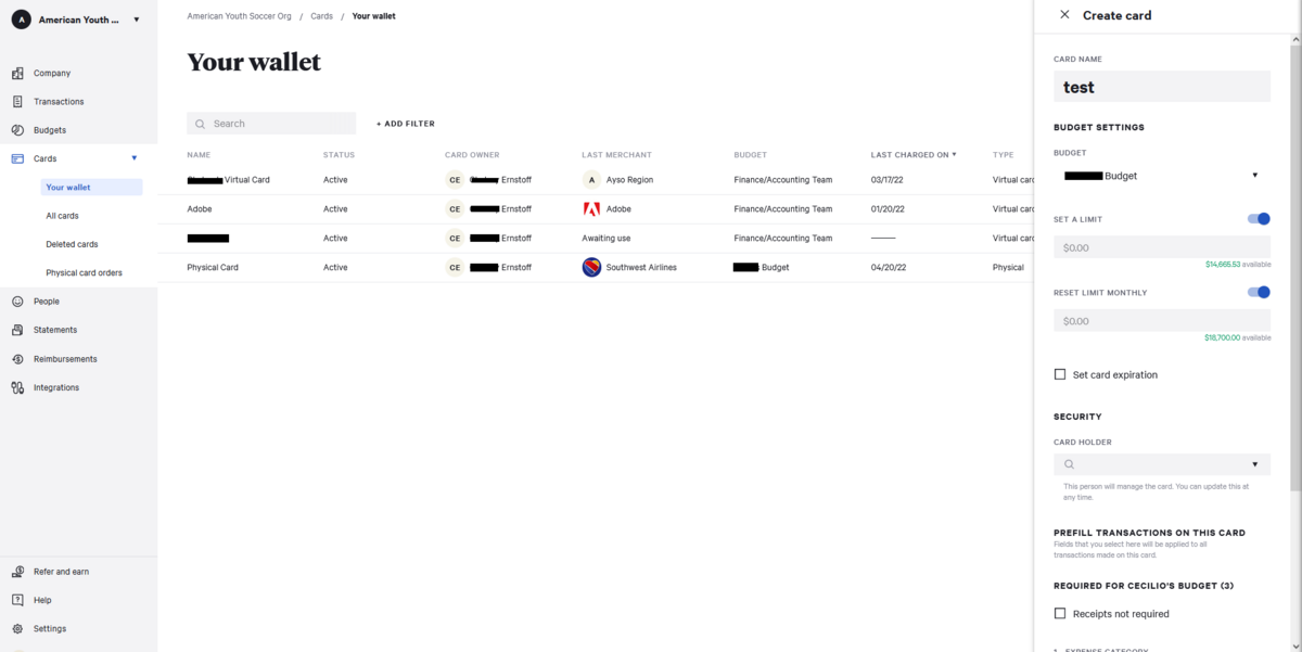 Divvy/Virtual Cards - AYSO Wiki