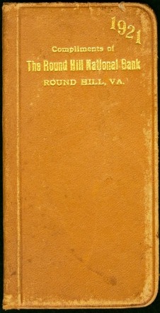 Bank book dated 1921