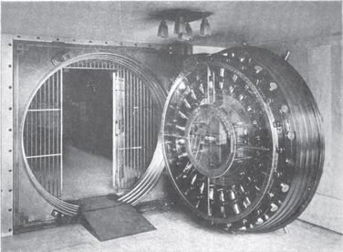 Entrance to the safety deposit vaults
