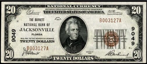 1929 Type 1 $20 bank note