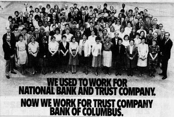 1985 advertisement for Trust Company Bank of Columbus