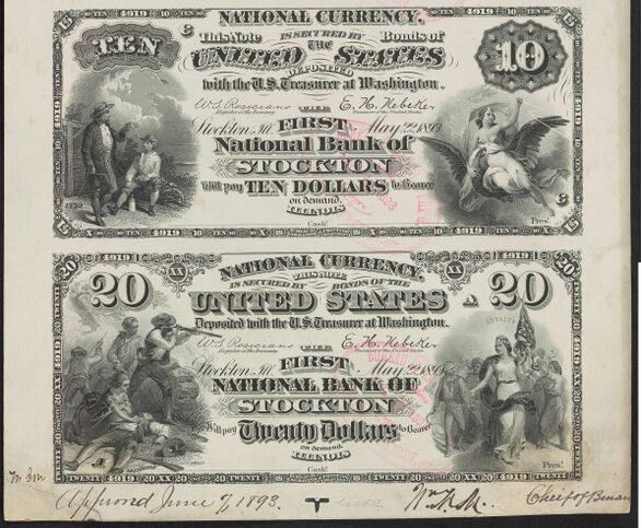 Series of 1882 Brown Back $10-$20 proof