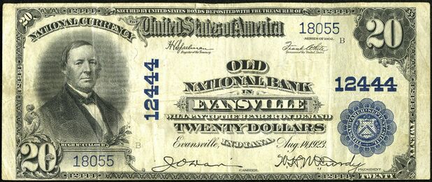 1902 Plain Back $20 bank note