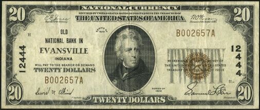 1929 Type 1 $20 bank note