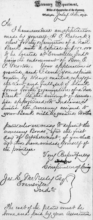 An 1874 letter from Jno. J. Knox