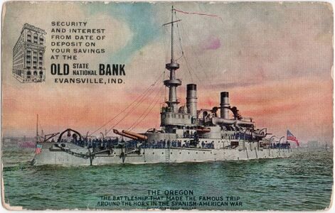 Postcard of the USS Oregon