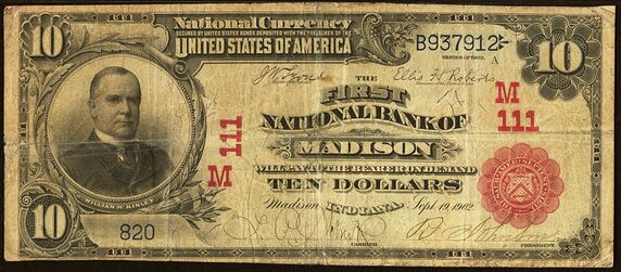 1902 Red Seal $10 bank