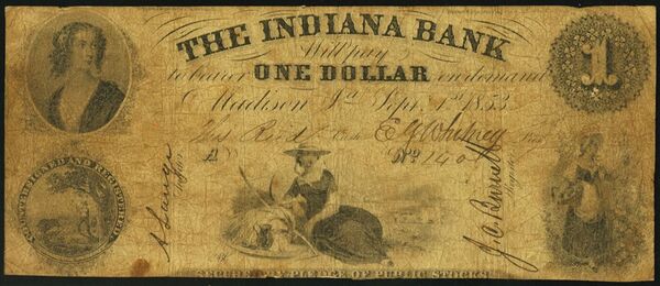 The Indiana Bank Obsolete $1