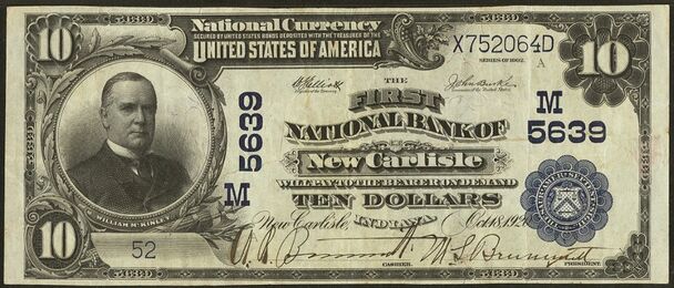 1902 Plain Back $10 bank note