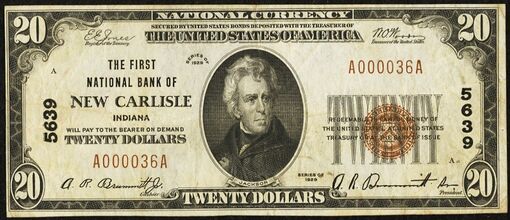 1929 Type 1 $20 bank note