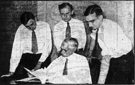 A 1933 photo of New Carlisle bankers.