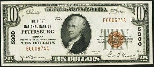 1929 Type 1 $10 bank note