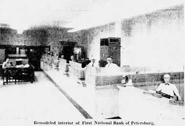 Interior of the First National Bank