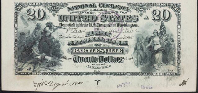 1882 Brown Back $20 proof