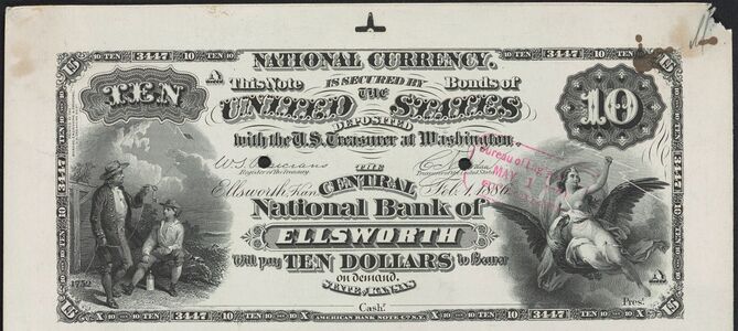 1882 Brown Back $10 Proof