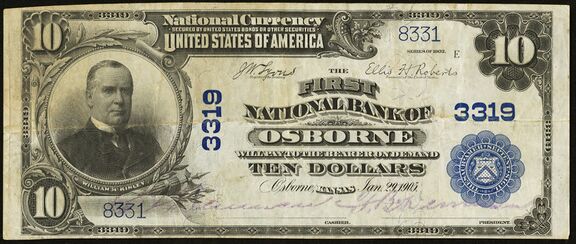 1902 Plain Back $10 bank note