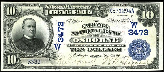 1902 Date Back $10 bank note