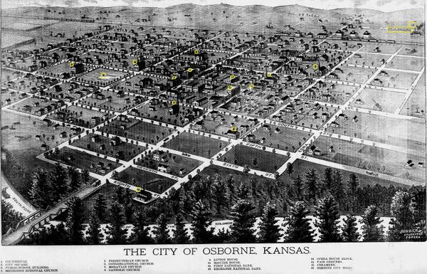 An 1886 Map of Osborne, Kansas