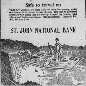 A 1919 advertisement for the St. John National Bank