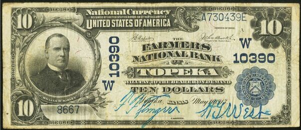 1902 Plain Back $10 bank note