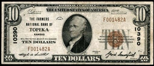 1929 Type 1 $10 bank note