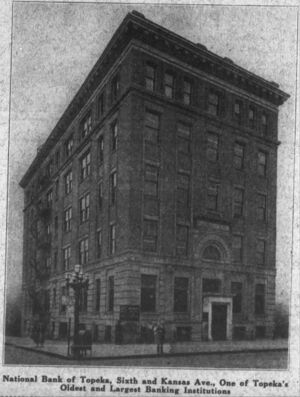 A 1927 photo of the National Bank of Topeka
