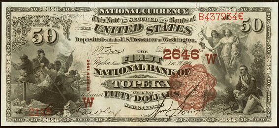 1882 Brown Back $50 bank note