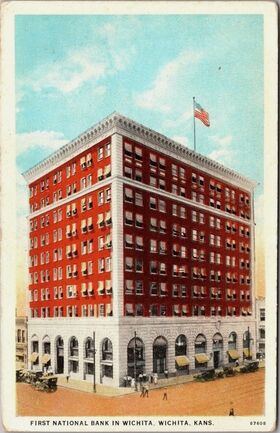 Postcard of the First National Bank in Wichita, ca1910s