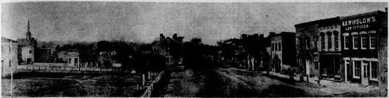 Looking west along Main Street in Carrollton in 1883