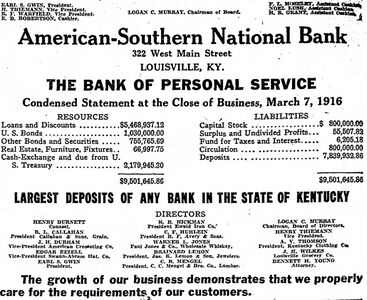 Advertisement from March 1916