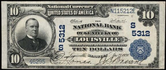 1902 Plain Back $10 bank note