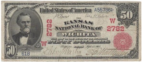 1902 Red Seal $50 bank note