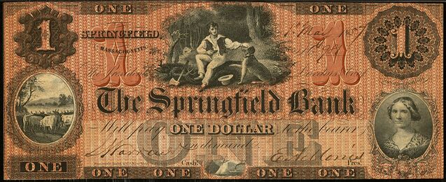 The Springfield Bank Obsolete $1